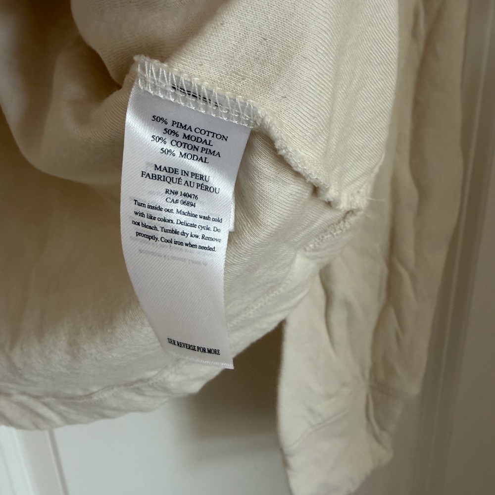 Faherty Cloud Henley Top Medium Ivory - image 5